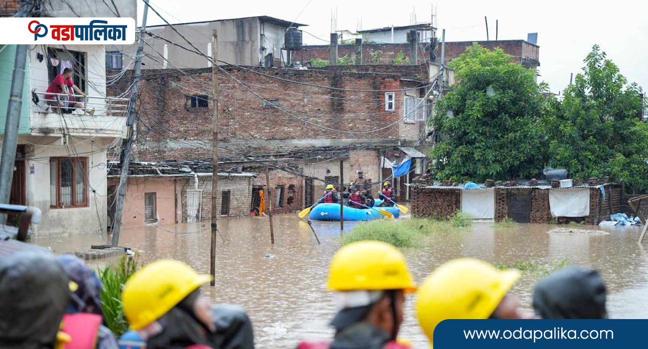 काठमाडौँ महानगरले गर्यो बाढीजन्य जोखिममा परेकालाई अस्थायी बासस्थान र खानाको व्यवस्था