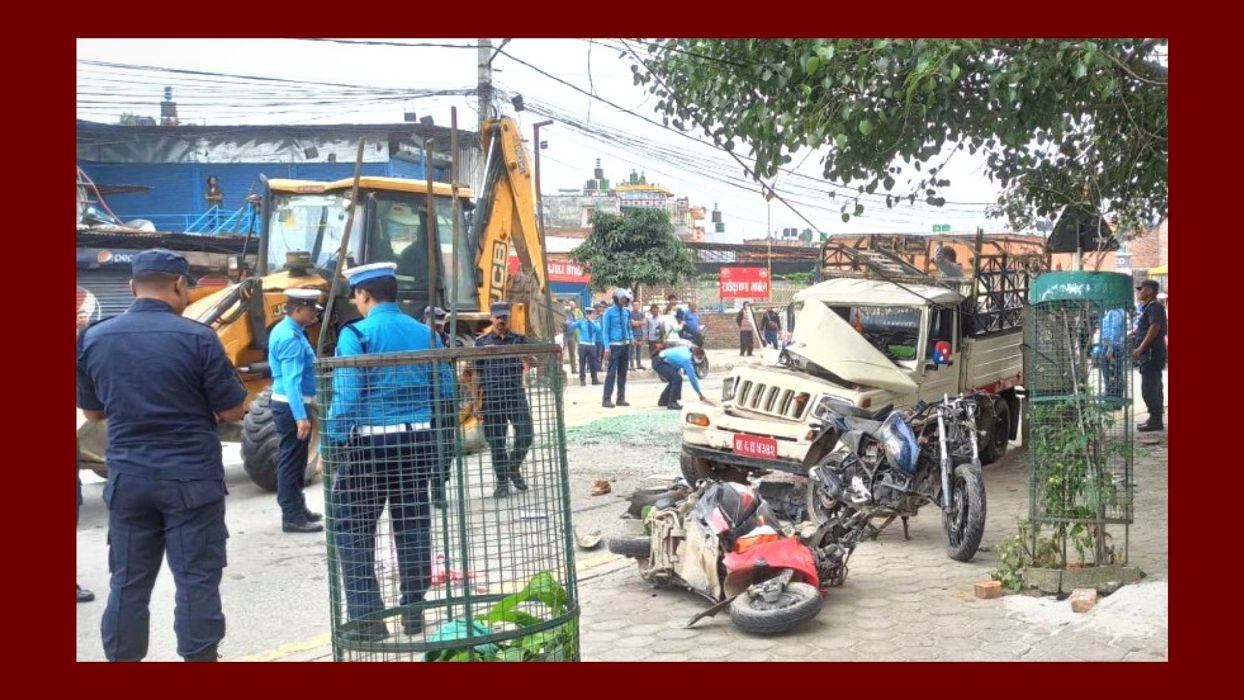 पेप्सीकोलामा एकसाथ ४ सवारी दुर्घटना, १० जना घाइते 